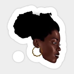 Mama Africa, Black Girl Magic, Love African Woman, Turban Woman, African Beauty. Sticker